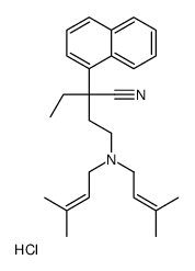 (3-cyano-3-naphthalen-1-ylpentyl)-bis(3-methylbut-2-enyl)azanium,chloride Structure