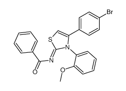 N-[4-(4-bromophenyl)-3-(2-methoxyphenyl)-1,3-thiazol-2-ylidene]benzamide结构式