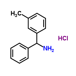 1-(3-Methylphenyl)-1-phenylmethanamine hydrochloride (1:1)结构式