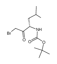 N-((3S)-1-bromo-2-oxo-5-methyl-3-hexyl)-t-butoxycarboxamide结构式