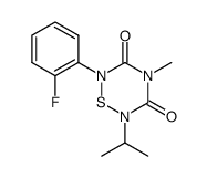 2-(2-Fluoro-phenyl)-6-isopropyl-4-methyl-[1,2,4,6]thiatriazinane-3,5-dione Structure