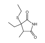 3-Ethyl-3-(ethylthio)-4-methyl-2,5-pyrrolidinedione结构式