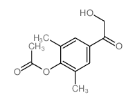 [4-(2-hydroxyacetyl)-2,6-dimethyl-phenyl] acetate结构式