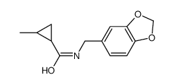 N-(1,3-benzodioxol-5-ylmethyl)-2-methylcyclopropane-1-carboxamide Structure