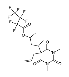 2,2,3,3,4,4,4-Heptafluorobutanoic acid 3-[hexahydro-1,3-dimethyl-2,4,6-trioxo-5-(2-propenyl)pyrimidin-5-yl]-1-methylbutyl ester structure