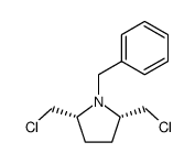 (2R,5S)-bis(chloromethyl)-1-benzyl-pyrrolidine结构式