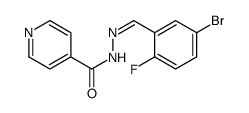 N-[(E)-(5-bromo-2-fluorophenyl)methylideneamino]pyridine-4-carboxamide Structure