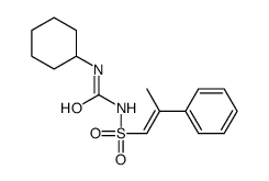 1-cyclohexyl-3-(2-phenylprop-1-enylsulfonyl)urea结构式