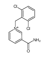 3-carbamoyl-1-(2,6-dichloro-benzyl)-pyridinium结构式