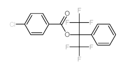 Benzoicacid, 4-chloro-, 2,2,2-trifluoro-1-phenyl-1-(trifluoromethyl)ethylester结构式