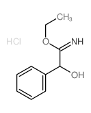 Benzeneethanimidicacid, a-hydroxy-, ethyl ester,hydrochloride (1:1) Structure
