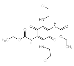 ethyl N-[2,5-bis(2-chloroethylamino)-4-(ethoxycarbonylamino)-3,6-dioxo-1-cyclohexa-1,4-dienyl]carbamate Structure