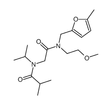 N-[2-[2-methoxyethyl-[(5-methylfuran-2-yl)methyl]amino]-2-oxoethyl]-2-methyl-N-propan-2-ylpropanamide结构式