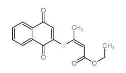 ethyl 3-(1,4-dioxonaphthalen-2-yl)sulfanylbut-2-enoate结构式