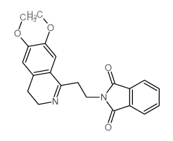 2-[2-(6,7-dimethoxy-3,4-dihydroisoquinolin-1-yl)ethyl]isoindole-1,3-dione结构式