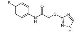 N-(4-fluorophenyl)-2-(1H-1,2,4-triazol-5-ylsulfanyl)acetamide结构式