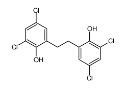 2,4-dichloro-6-[2-(3,5-dichloro-2-hydroxyphenyl)ethyl]phenol结构式