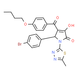 5-(4-bromophenyl)-4-(4-butoxybenzoyl)-3-hydroxy-1-(5-methyl-1,3,4-thiadiazol-2-yl)-1,5-dihydro-2H-pyrrol-2-one picture