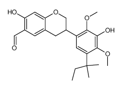 3-[5-(1,1-Dimethyl-propyl)-3-hydroxy-2,4-dimethoxy-phenyl]-7-hydroxy-chroman-6-carbaldehyde Structure