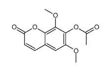 (6,8-dimethoxy-2-oxochromen-7-yl) acetate结构式