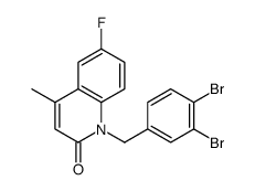1-[(3,4-dibromophenyl)methyl]-6-fluoro-4-methylquinolin-2-one Structure