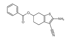 2-amino-6-benzoyloxy-4,5,6,7-tetrahydro-benzo[b]thiophene-3-carbonitrile Structure