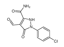 2-(4-chlorophenyl)-4-formyl-3-oxo-1H-pyrazole-5-carboxamide结构式