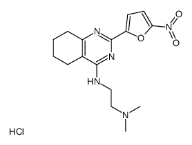 N,N-dimethyl-N'-[2-(5-nitro-furan-2-yl)-5,6,7,8-tetrahydro-quinazolin-4-yl]-ethane-1,2-diamine, dihydrochloride结构式