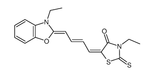 3-ethyl-5-[4-(3-ethyl-3H-benzooxazol-2-ylidene)-but-2-enylidene]-2-thioxo-thiazolidin-4-one结构式