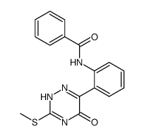 6-(2-benzoylamino-phenyl)-3-methylsulfanyl-2(4)H-[1,2,4]triazin-5-one结构式