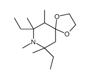 7,9-diethyl-6,7,8,9-tetramethyl-1,4-dioxa-8-azaspiro[4.5]decane Structure