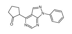2-(1-phenylpyrazolo[3,4-d]pyrimidin-4-yl)cyclopentan-1-one结构式