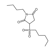 1-butyl-3-pentylsulfonylpyrrolidine-2,5-dione结构式