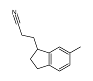 3-(6-methyl-2,3-dihydro-1H-inden-1-yl)propanenitrile结构式