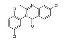7-chloro-3-(2,5-dichlorophenyl)-2-methylquinazolin-4-one结构式