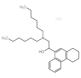 9-Phenanthrenemethanol,a-[(dihexylamino)methyl]-1,2,3,4-tetrahydro-,hydrochloride (1:1)结构式