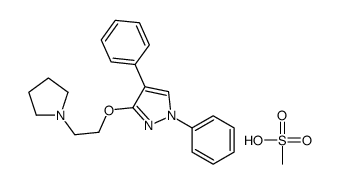 1,4-diphenyl-3-(2-pyrrolidin-1-ylethoxy)pyrazole,methanesulfonic acid Structure