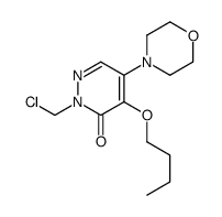 4-butoxy-2-(chloromethyl)-5-morpholin-4-ylpyridazin-3-one Structure