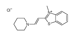 3-methyl-2-[2-piperidinovinyl]benzothiazolium chloride结构式