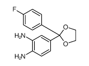 4-[2-(4-fluorophenyl)-1,3-dioxolan-2-yl]benzene-1,2-diamine Structure