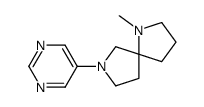 1-methyl-7-pyrimidin-5-yl-1,7-diazaspiro[4.4]nonane结构式