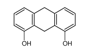 1,8-Dihydroxy-9,10-dihydroanthracen Structure