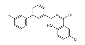 5-chloro-2-hydroxy-N-[[3-(3-methylphenyl)phenyl]methyl]benzamide Structure