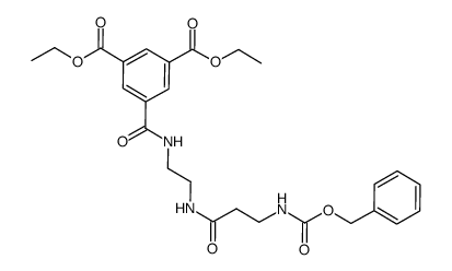 5-[2-(3 benzyloxycarbonylamino-propionylamino)-ethylcarbamoyl]-isophthalic acid diethyl ester结构式