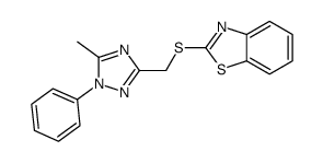 2-[(5-methyl-1-phenyl-1,2,4-triazol-3-yl)methylsulfanyl]-1,3-benzothiazole Structure