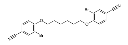 4,4'-[hexane-1,6-diylbis(oxy)]bis[3-bromobenzonitrile]结构式