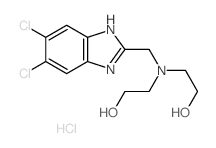 Ethanol,2,2'-[[(5,6-dichloro-1H-benzimidazol-2-yl)methyl]imino]bis-, dihydrochloride (9CI)结构式