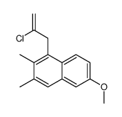 1-(2-chloroprop-2-enyl)-6-methoxy-2,3-dimethylnaphthalene结构式
