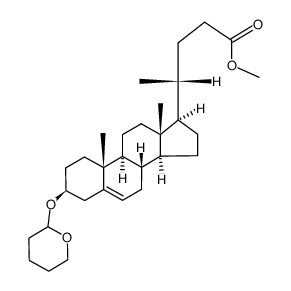 3β-(tetrahydro-2H-pyran-2-yloxy)chol-5-en-24-oic acid methyl ester Structure