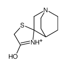 spiro[1,3-thiazolidine-2,3'-1-azoniabicyclo[2.2.2]octane]-4-one结构式